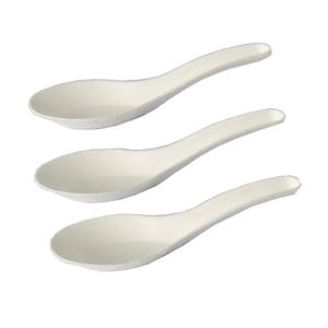 Bleached Sugarcane Bagasse Disposable Spoon