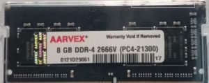 3 Years Warranty Aarvex Ddr4 8Gb 2666Mhz Laptop Ram