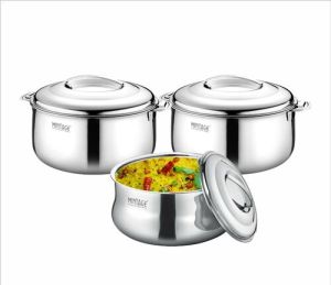 3 Piece Dolphin Stainless Steel Casserole