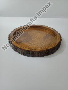 carved wooden tray