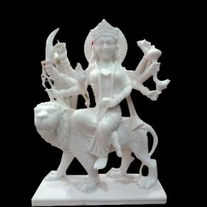 2.3 Feet Marble Durga Mata Statue