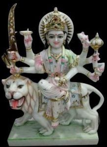 2 Feet Marble Durga Mata Statue