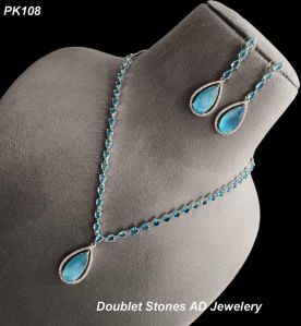 Doublet Stone AD Necklace Set