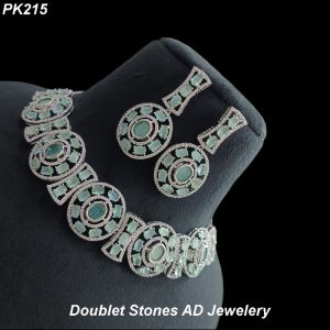 Doublet Stones AD Necklace Set