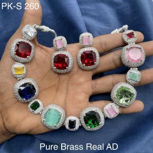Pure Brass Real CZ Choker