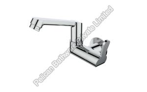 Alpha Signature Sink Cock with Swinging Spout and Wall Flange