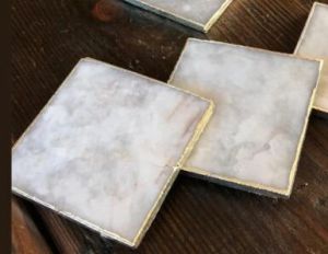 royal white marble coaster