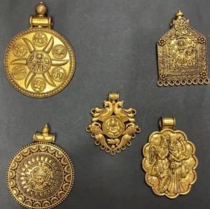 Gold Plated Alloy God Pendant