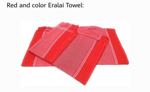 Red and colour Eralai Towel