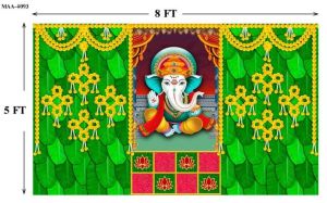 Ganpati backdrop parda