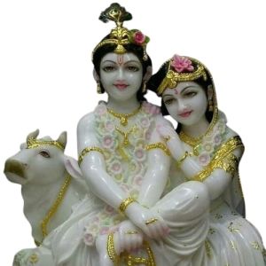 Marble Radha Krishna Statue