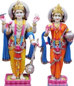 marble laxmi narayan statue
