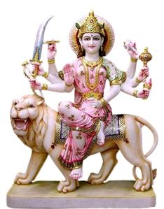 Marble Sherawali Mata Statue