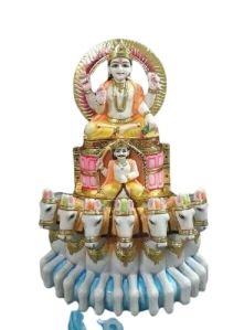 Marble Surya Dev Graha Statue