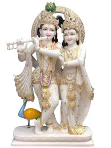 Marble Radha Krishna Statue