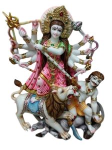 Marble Sherawali Mata Statue