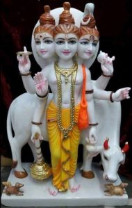 Marble Dattatreya Statue