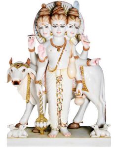 Marble Dattatreya Statue