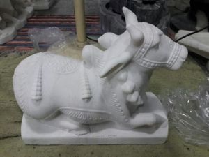 Marble Nandi Statue