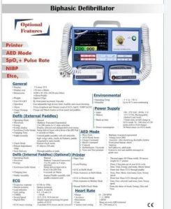 Biphasic Defibrillator Machine