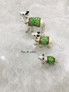 3 Pcs Ceramic Cow Statue