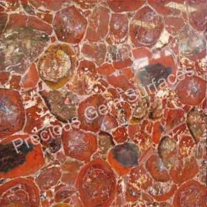 Red Petrified Wooden Tile