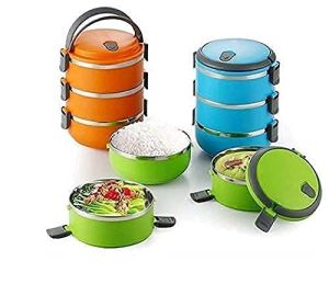 Stainless Steel Food Storage 3 Layer Hot Lunch Box