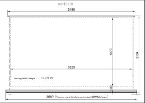 150 Inch Motorized Floor Rising Up Tension Screen