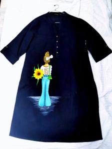 Casual Wear Hand Painted Kurti