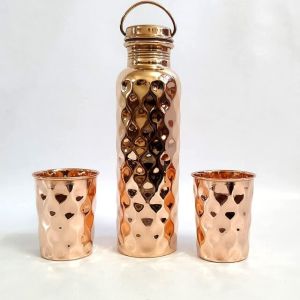 antique diamond design handle 2 tumbler water bottle