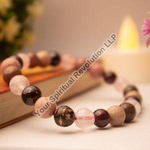 manifestation rose quartz garnet crystal bracelet