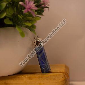 natural lapis lazuli pencil shape pendant reiki healing gemstone