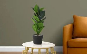 Artificial Rubber Plant with Plastic Pot