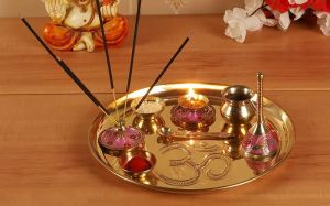 Brass Pooja Thali Set