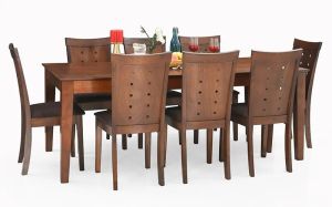 Wooden 8 Seater Dining Table Set