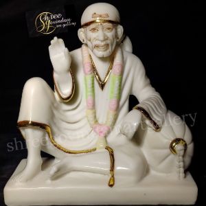 Marble Dwarkamai Sai Baba Statue