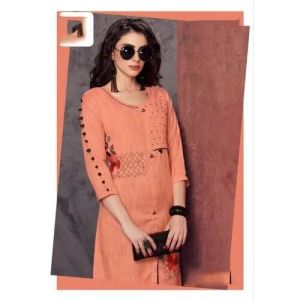 embroidered georgette kurti