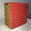 Red and Brown Honeycomb Cooling Pad