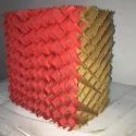 Red and Brown Honeycomb Cooling Pad