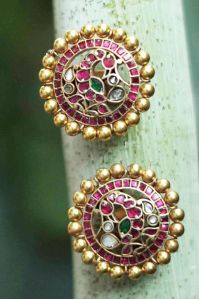 Gold Plated Zircon Stone Studs