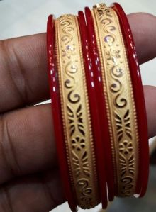 Sankha Pola Gold Bangles
