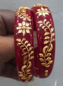 Sankha Pola Gold Bangles