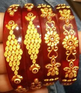 Sankha Pola Gold Bangles
