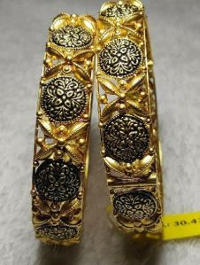 Meenakari Gold Bangles