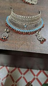 Oxidised Silver Necklace Set