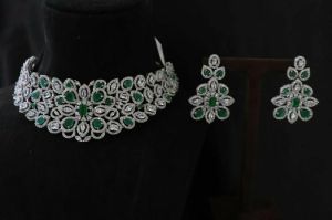 AD Silver Necklace Set
