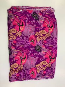 viscose crepe multicolor fabric