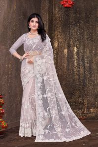 Laides Self Design Bollywood Net Saree