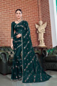 Women Crepe With Net Saree