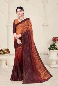 Ladies Printed Shimmer Saree